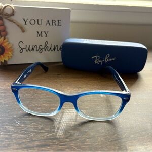 Ray-Ban Blue and White Gradient Kids Eyeglasses